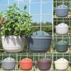 Wall Fence Hanging Planter Plant Flower Pot Rattan Basket Garden Home Indoor Balcony Baskets Holder Pots Countyard Garden
