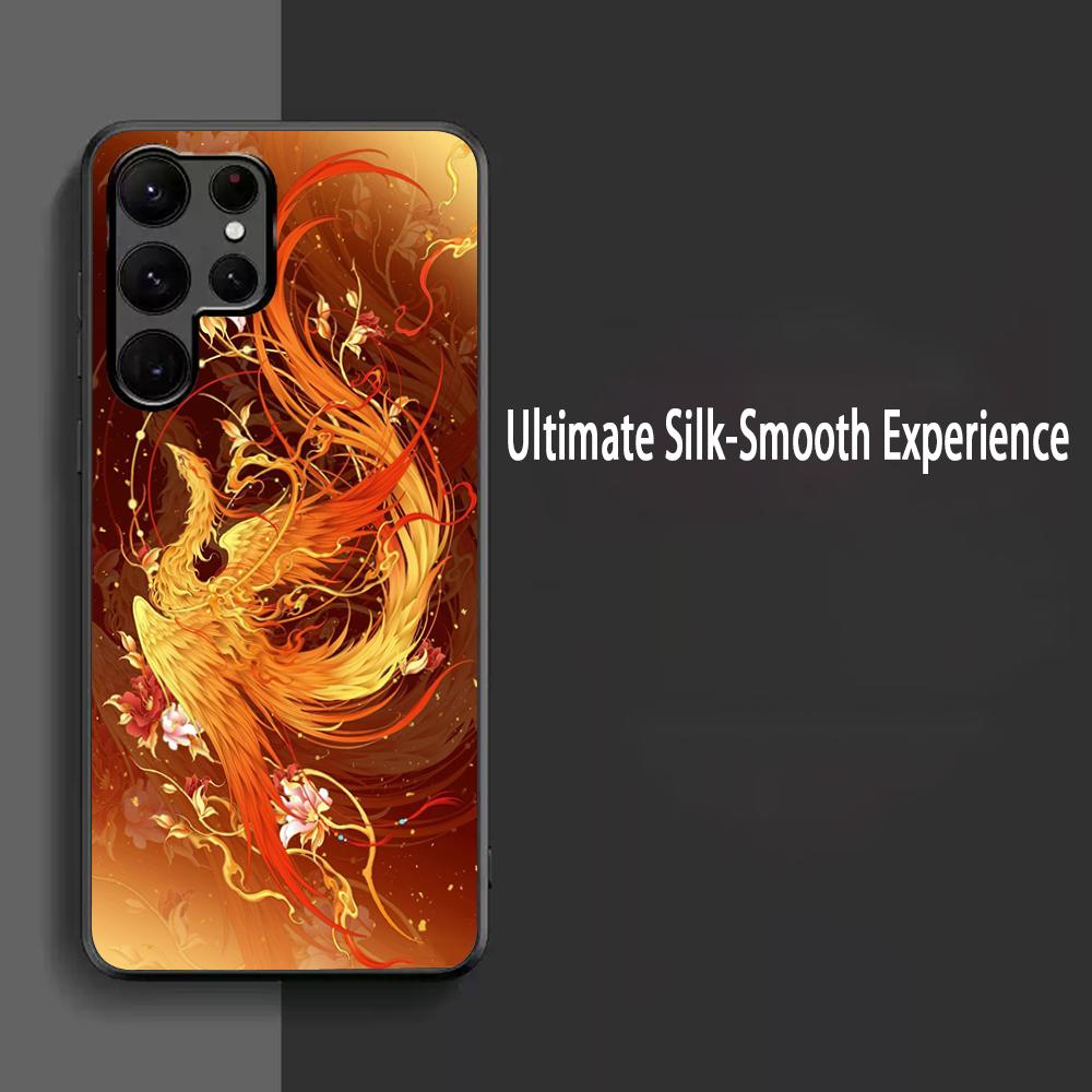 Классический крутой дизайн Феникс Чехол для телефона Для Samsung Galaxy S25 S24 S23 S22 S21 S20 Plus Ultra Note20 Ограниченный Мягкий Черный
