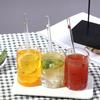 Glass Cup With Straw High Borosilicate Heat-resistant Glass Water Cup Milk Juice Cups