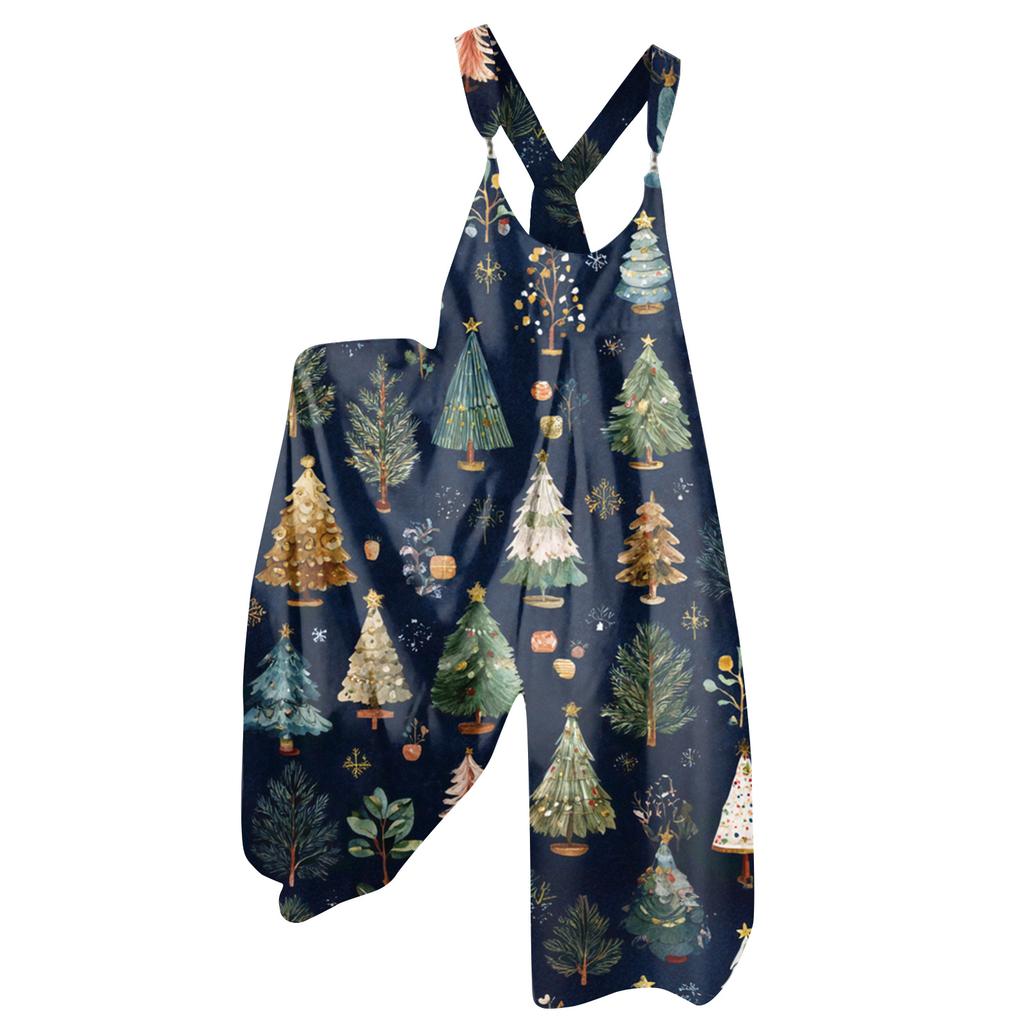 Женский летний комбинезон с цветочным принтом в винтажном стиле (Нерегулируемые ремни)