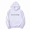 Autumn Winter Y2k Hoodies Young Lady Printed Letter Dear Person Behind Me Casual Fleece Oversized Hoodie Aesthetic Hoody Sweatshirt Tops