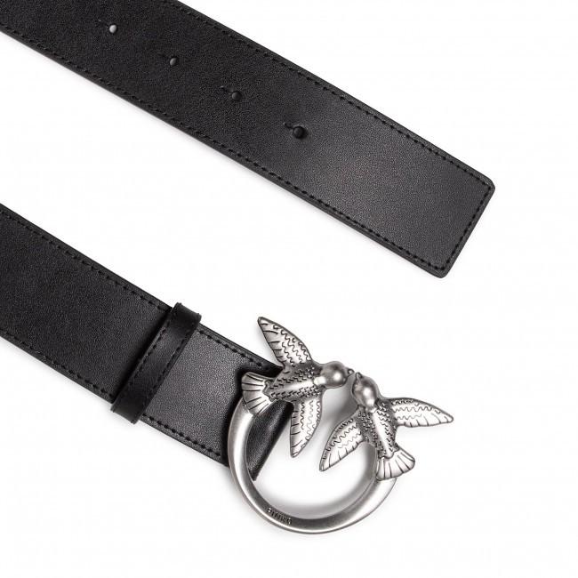 Pinko branded women's leather belt love berry simply - Size: S