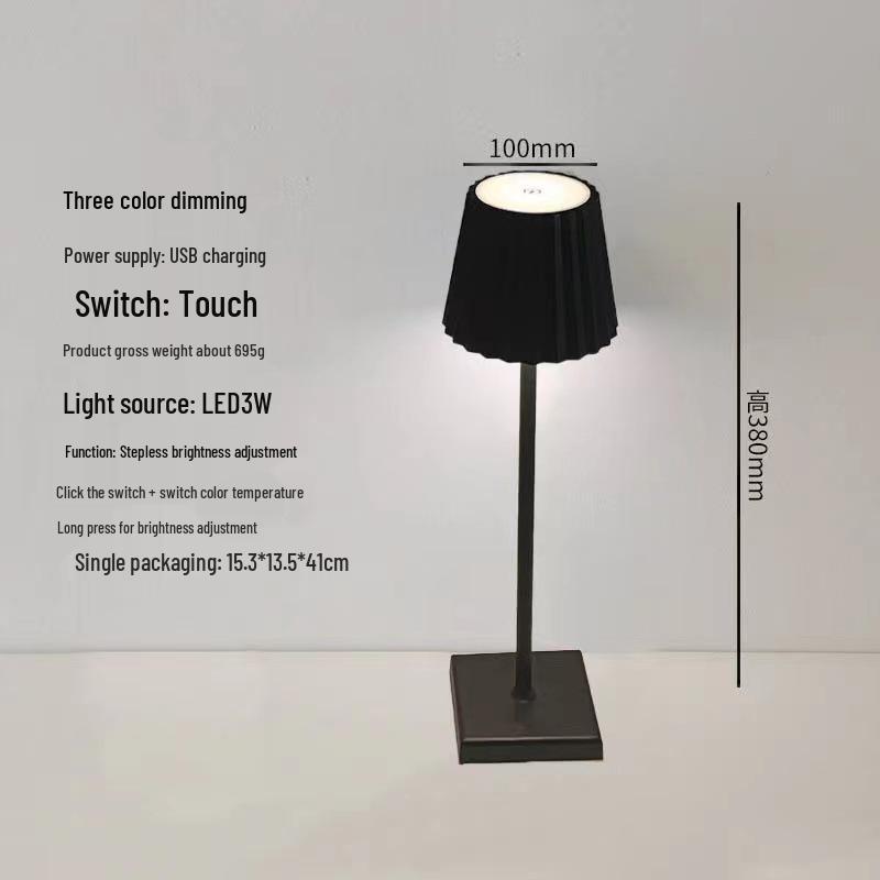 USB Rechargeable LED Table Lamp: Touch-Control Night Light for Outdoor & Indoor Atmosphere
