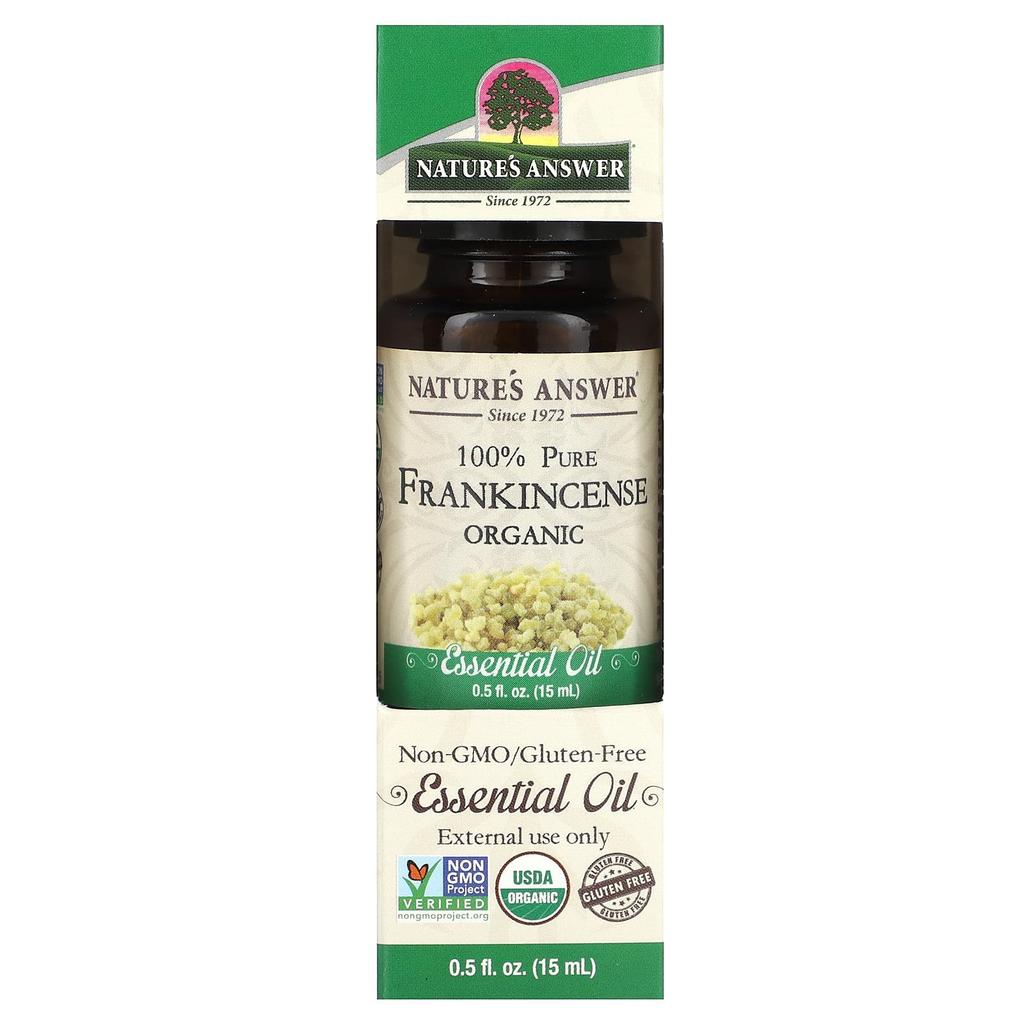 Nature's Answer 100% Pure Organic Essential Oil, Frankincense, 0.5 Fl Oz (15 Ml)