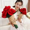 Everlasting Plush Rose Bouquet Toy With Smiley Face Soft Simulated Flower Decor  Romantic Valentine‘S Day Gift For Girls Kids