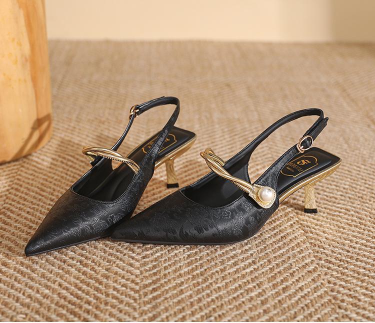 Туфли на высоком каблуке 2025 года, новый китайский стиль, темперамент, остроносые туфли на шпильках, модные, сексуальные, универсальные, женская обувь, тренд