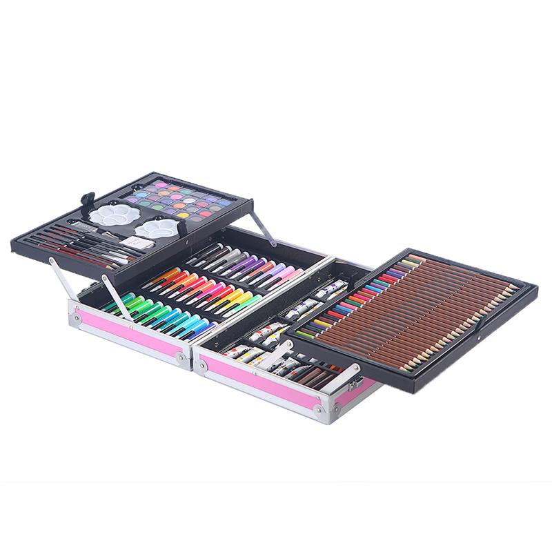 Watercolor Paint Brush Painting Set 148 Pcs Vivid Colors In Aluminum Alloy Box for Student Artists, Amateur Hobbyists and Painting Lovers