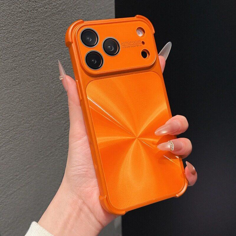 Простой однотонный чехол для телефона iPhone16 Apple 17ProMax с узором «Аврора» и четырьмя углами с защитой от падения 15 мягкий 14