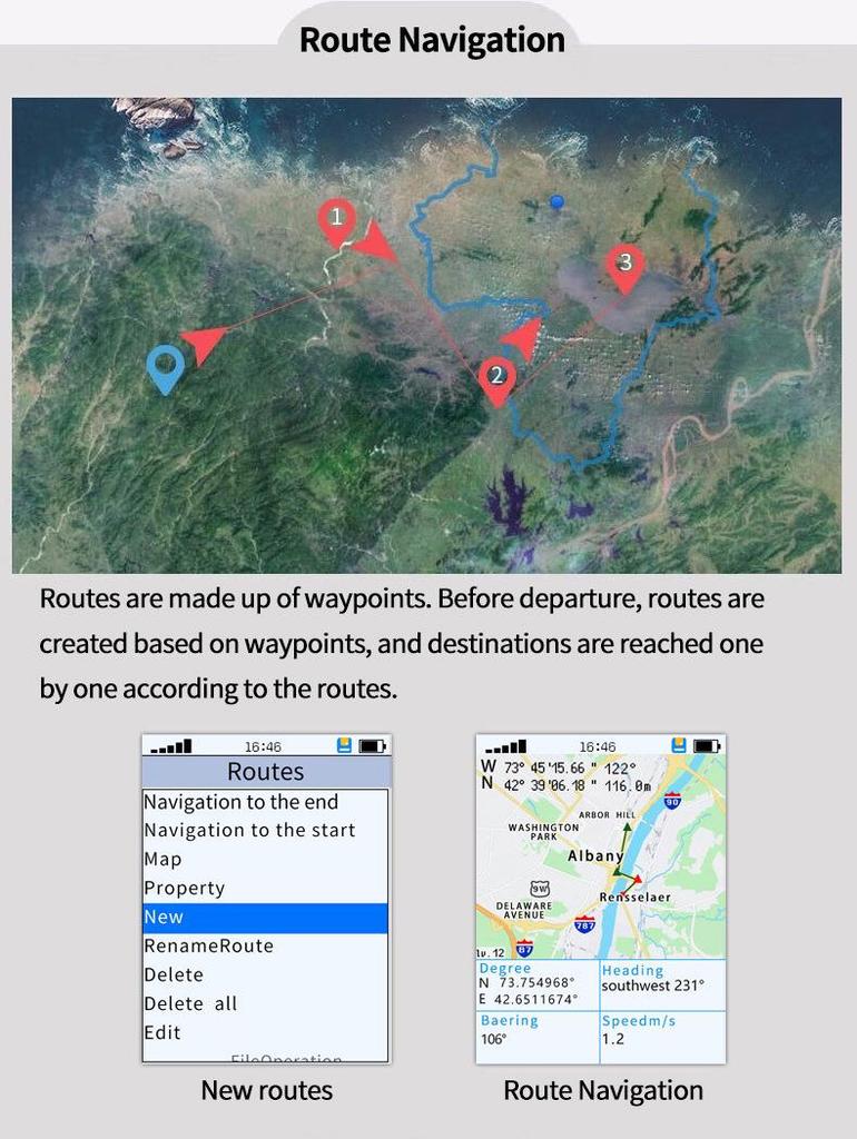 Ручной GPS-локатор Zhuolin A8 - Английская версия, Навигатор для улицы и Измеритель широты/долготы
