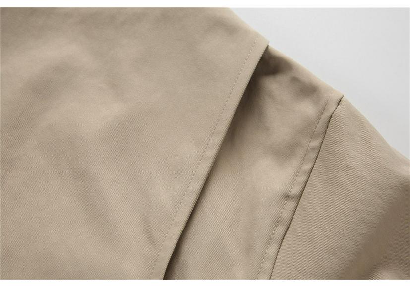 QIYOU 2025 Autumn American Retro Unisex Solid Color Jacket