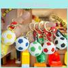 New Cartoon Pvc Football Keychain Realistic World Cup Soccer Car Charm Accessory