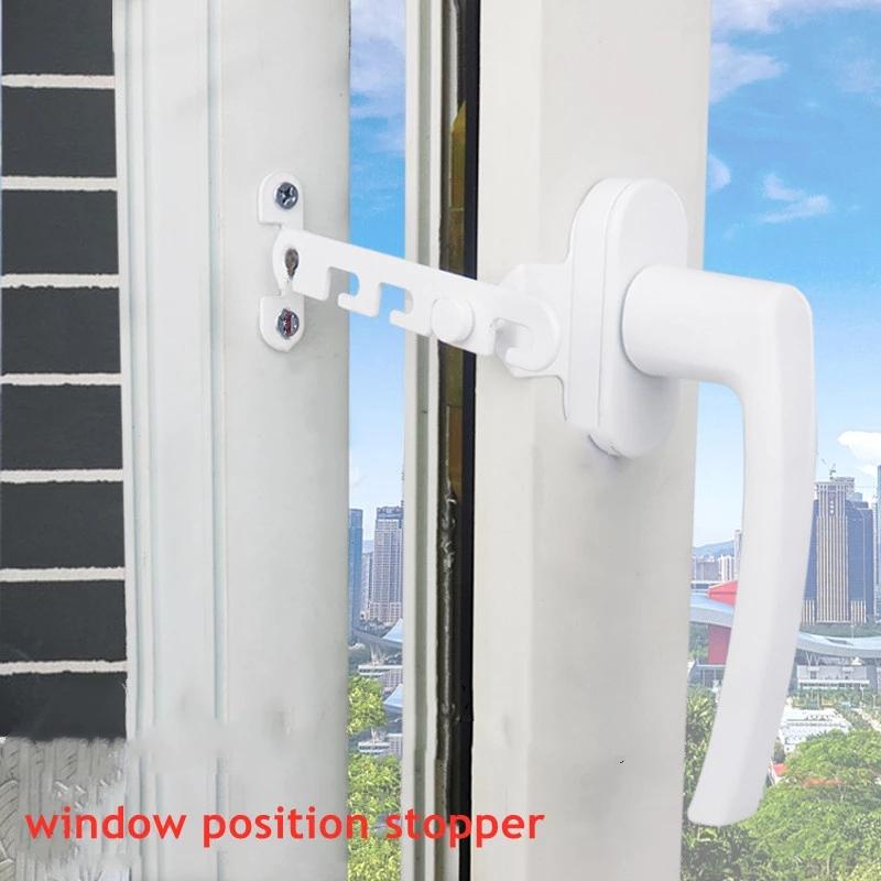 Child safety Window security stay lock 4 adjustable Angles Window opening limiter Latch casement wind brace Position Stoppers