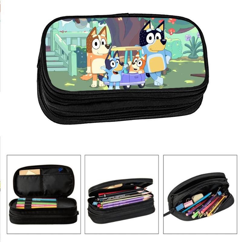 Bluey Bingo Primary School Stationery Pencil Case Cartoon Characters Children'S Cute Stationery Storage Supplies Daily Surprise