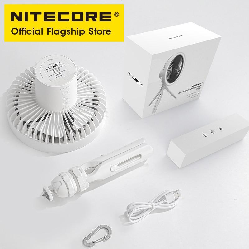 NITECORE NEF10 Outdoor Camping Light 3-in-1 Electrice Fan USB-C Rechargeable Ceiling Light 10000mAh Power Bank LED Ring Light