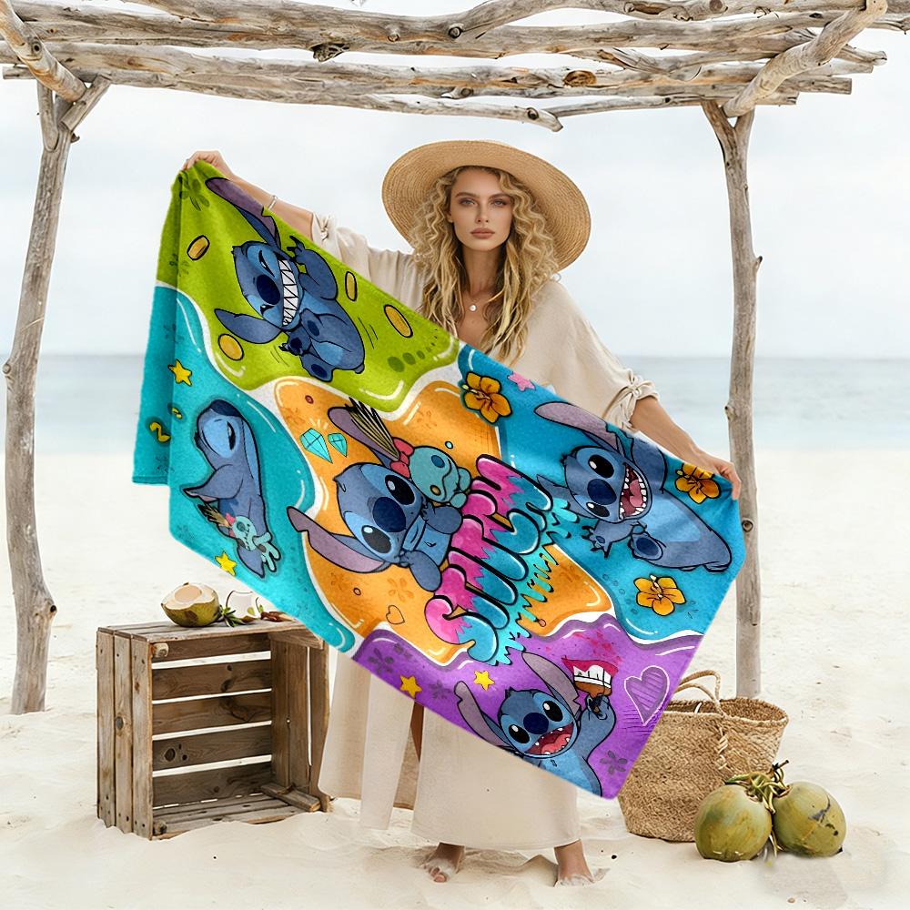 Stitch cozy beach towel soft for Outdoor Daily Use Vibrant Pattern Perfect Gift for Women/Men