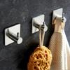 Bathroom Rustproof Towel Hooks Sticker Adhesive Stainless Steel Wall Door Clothes Coat Hat Hanger Kitchen Portable Small Tools