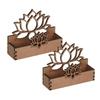 Flower Card Holders Business Card Holders Wooden Business Card Stand Display Name Card Organizer for Office Exhibition