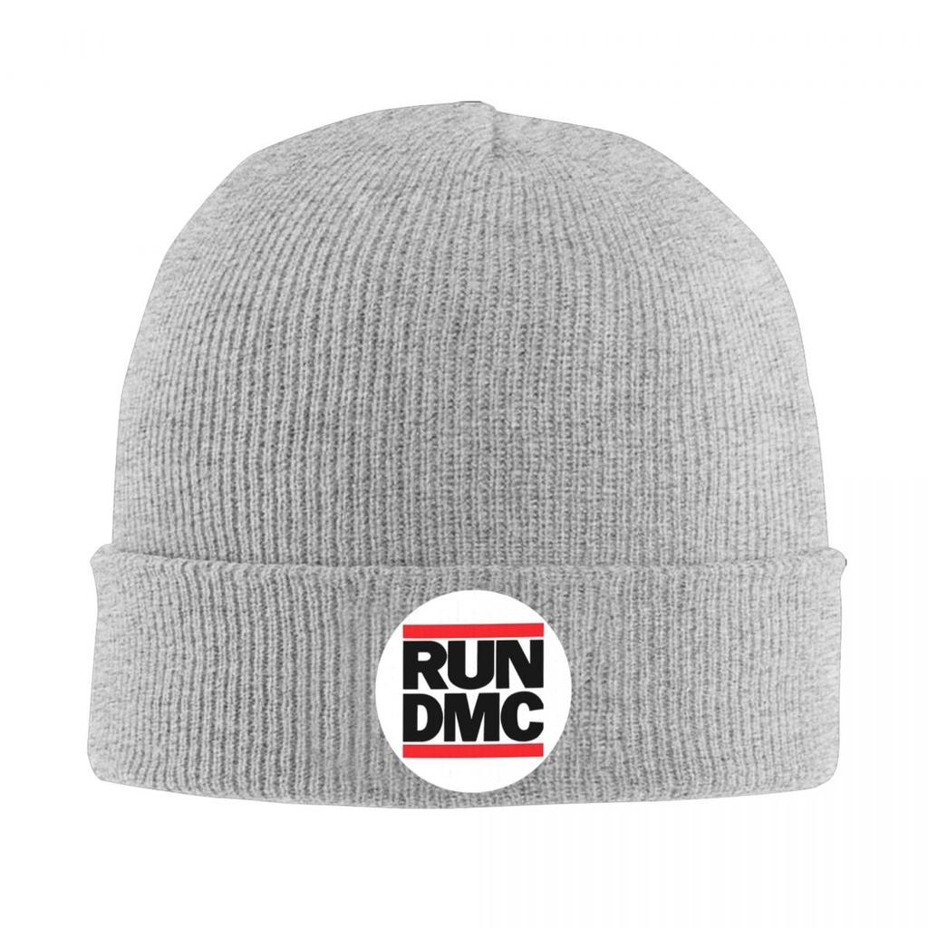 Теплая вязаная шапка с логотипом Run DMC, зимняя вязаная шапка-бини, шапки-бини, хип-хоп шапки для унисекс