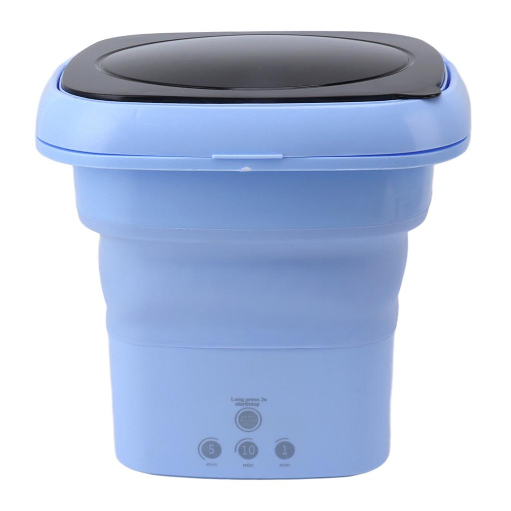 Foldable Washing Machine Mini Portable Bucket Laundry Washer with Black Lid for RV Travel Apartment