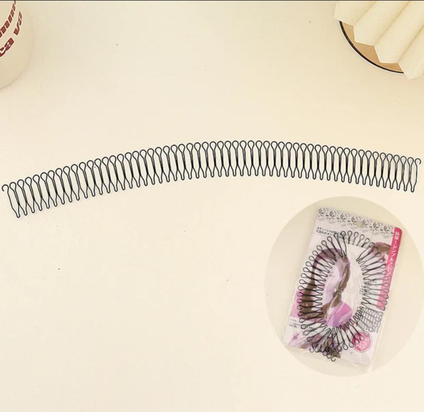 Невидимая заколка для сломанных волос Взрослая тиара Инструменты Ролик Загнутая игла Челка Фиксированная вставная расческа Профессиональные аксессуары для укладки