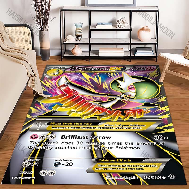 15 SIZES P-Pokemon Mimikyu Gardevoir Cards Print Carpets Bedroom Living Room Sofa Study Rug Children's Room Large Decorative Mat