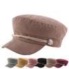 Вельветовая полосатая плоская кепка, осенне-зимняя однотонная армейская кепка, военные кепки, плоские шапки, кепка капитана