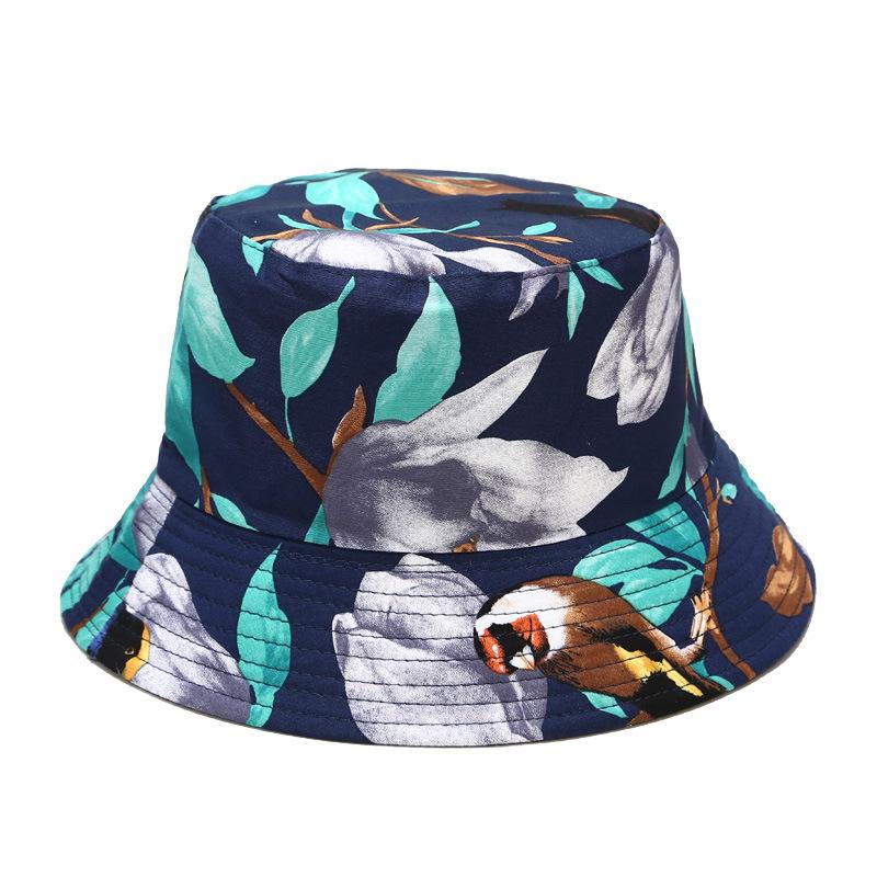 Fisherman's Hat Women's Printed Double-sided Sun Hat Summer Outdoor Travel Foldable Basin Hat
