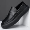Модные мужские лоферы, горячо продаваемые весной и осенью, с массажной подошвой, простые кожаные повседневные туфли, универсальная мужская деловая обувь для офиса и собеседований