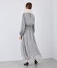 ROPE PICNIC Mon Shiny Pleated Blue Size Perfect for Weddings E'toile Dress, (45), 36,