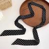 150*4cm Women Narrow Long Scarf Korean Style Polka Dot Neckerchief Black Ribbon Headbands Choker Streamer Vintage Scarves Gifts