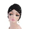 Shiny Silk Head Scarf Hair Loss Women Cancer Chemo Cap Pearls Turban Cap Big Flower Muslim Hat