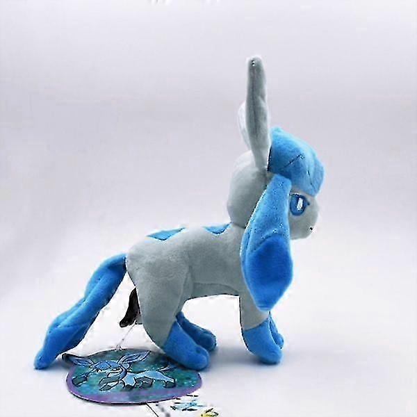 2023 New Pokemon Glaceon 7-Inch Blue Plush Toy - Soft Stuffed Animal for Ages 2 and Up
