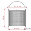Talea Perforated Drain, 13.4cm Diameter x 12.7cm Height, Stainless Steel Drain Garbage Disposal, QS093C010