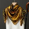 90X90CM Bandannas New Print Sunscreen Square Kerchief Four Seasons Fashion Flower Silk Scarves Europe And America Luxury Shawls