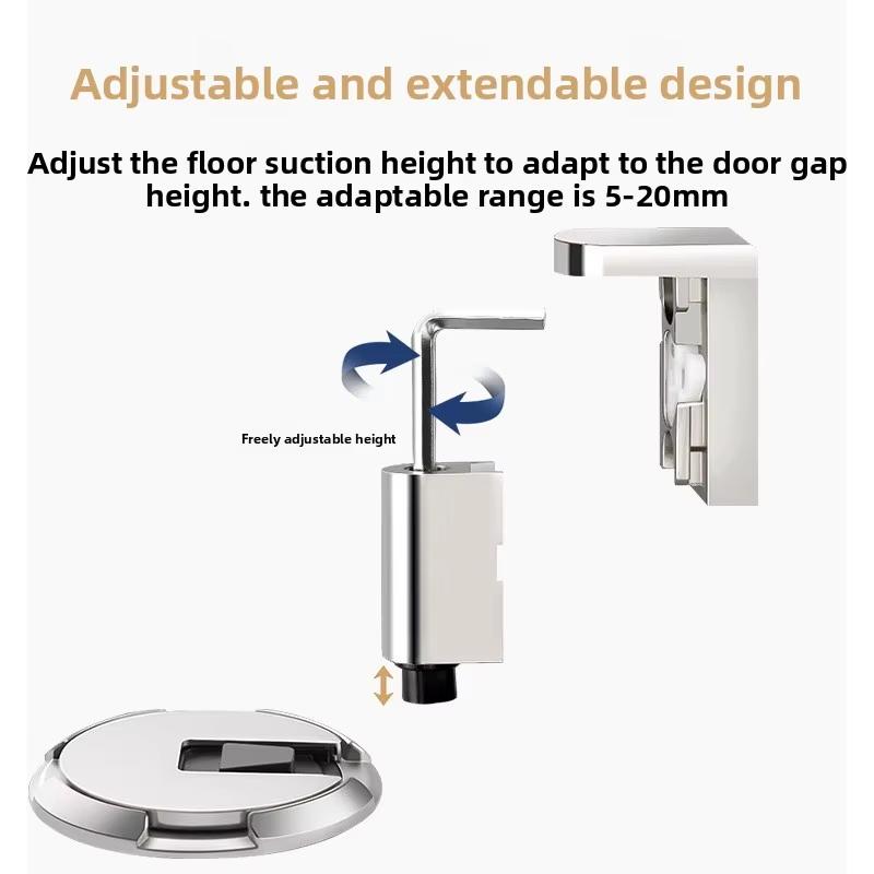Professional Zinc Alloy Mechanical Modern Minimalism Buffer Mute Ground Suction Door Stopper Commercial Office