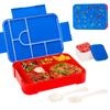 1330ML Bento Box Adult Lunch Box Containers with 6 Compartment for Adults/Kids With Tableware Sauce Lunch Box Microwave