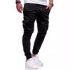 Autumn Winter Three-Dimensional Patch Pocket Skinny Pants Drawstring Elastic Sports Baggy Pants Long Casual Pants Jogging Pants