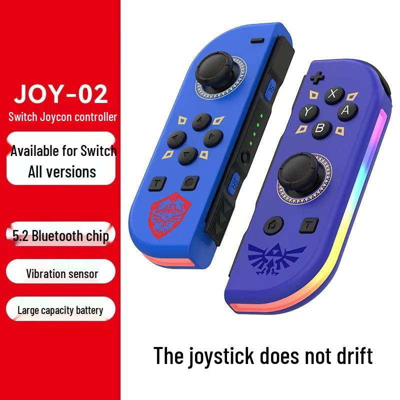 Цветные RGB-контроллеры Joy-Con для Nintendo Switch (левый и правый) с функцией пробуждения, Bluetooth 5.2, вибрацией и управлением движением.