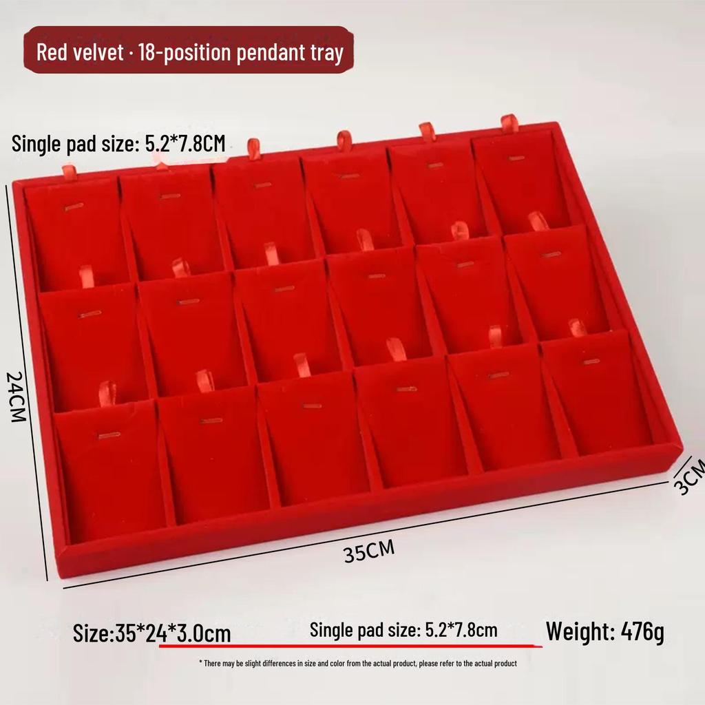 Подставка для ювелирных изделий из красного бархата с золотым кольцом для ожерелий, браслетов и подвесок - Бесплатная доставка