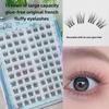Effortless Self-Adhesive French Fluffy False Eyelashes: Single Cluster, Natural & Dense for Novices