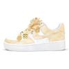Air Force 1 Gilded Floral, First Culture Устойчивые к истиранию Баланс Низкие Кроссовки для скейтбординга Женские Белый Золотой DD8959-100(КомандаДва-)