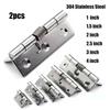 2pcs Self Closing Stainless Steel Spring Door Hinge Hardware 1/1.5/2/2.5/3/4Inch