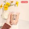 Kawaii Water Bottle For Coffee Juice Milk Tea Cute Plastic Cold Cups With Straw Lid Portable Reusable Drinking Bottle Bpa Free