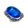 Blue Topaz Handmade 925 Sterling Silver Jewelry Ring Size 8.5 N6d82