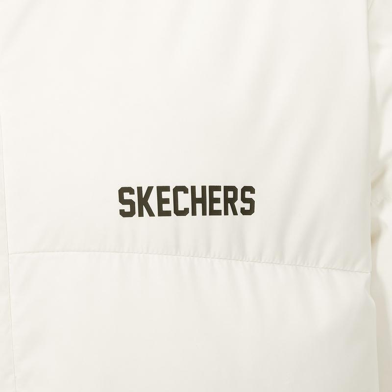 Skechers Серия "Дикая природа" Однотонная Теплая Удобная Ветрозащитная Легкая Длинный рукав Пуховик Унисекс Верхняя одежда L424U193-0074