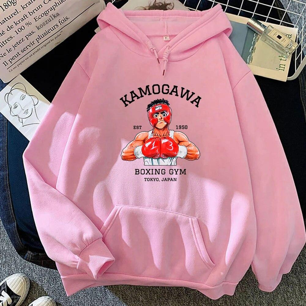 Anime Hajime No Ippo Kamogawa Boxing Gym Hoodies Winter Unisex Crew Neck Hoodie Spring/Autumn Classic Sweatshirt Harajuku Sudaderas