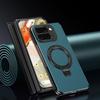 Складная магнитная подставка-кольцо Кожаный чехол для Google Pixel 10 Pro Fold Чехол-подставка Магнитный шарнир со стеклянной защитной пленкой