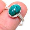 Natural Chrysocolla Gemstone Handmade 925 Solid Sterling Silver Ring S.9.5 K9a49