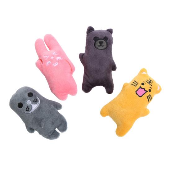 Игрушка для кошки, устойчивая к укусам, мягкая, в форме мультяшного кролика, дразнилка для котенка, игрушка с кошачьей мятой, товары для домашних животных