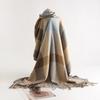 Faux Cashmere Scarf with Plaid Pattern, Thick and Warm, Long Length, Perfect for Autumn and Winter Seasons.